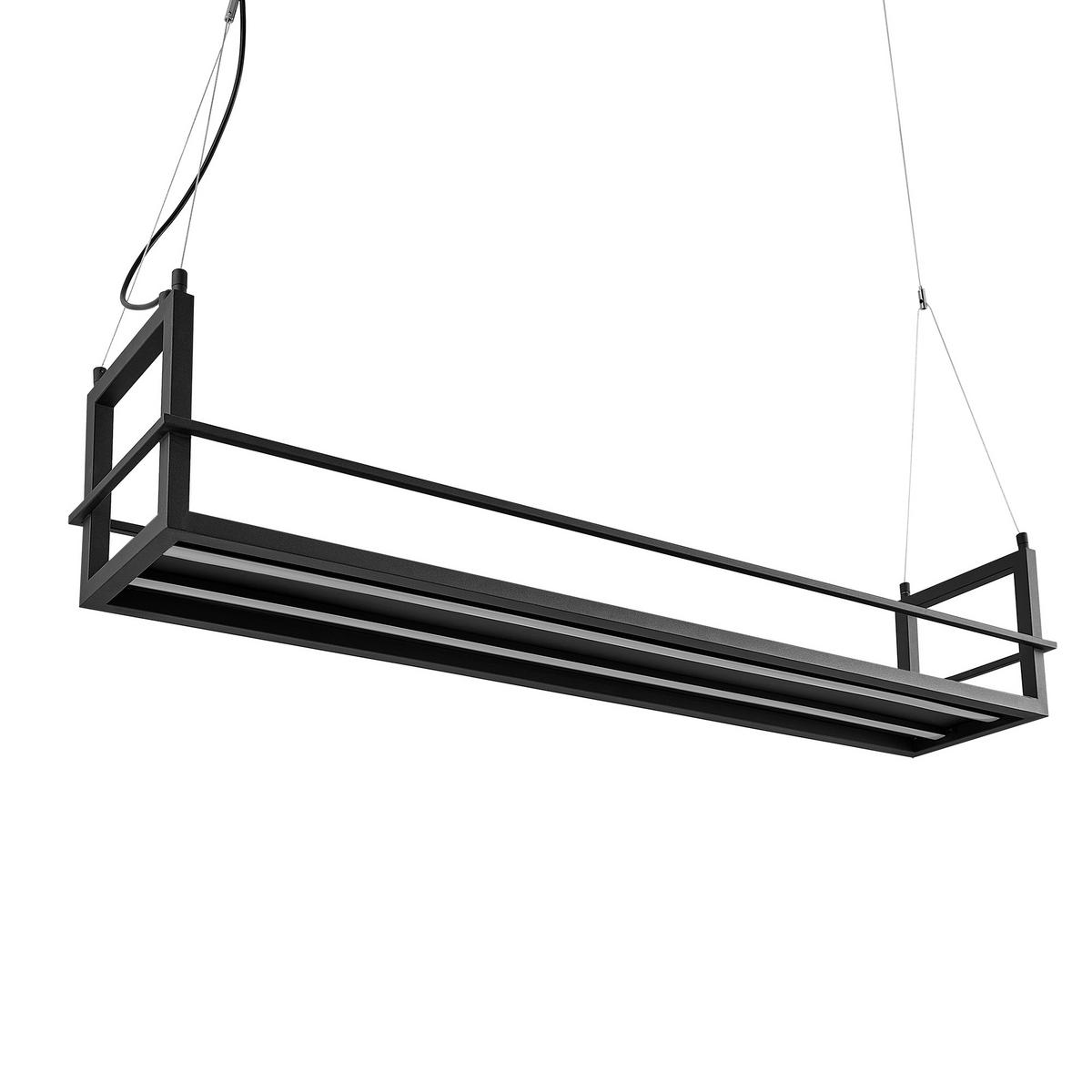 LAMPA WISZĄCA LED BURY *SBN* - czarny, Design, metal (118/22/150cm) - Novel