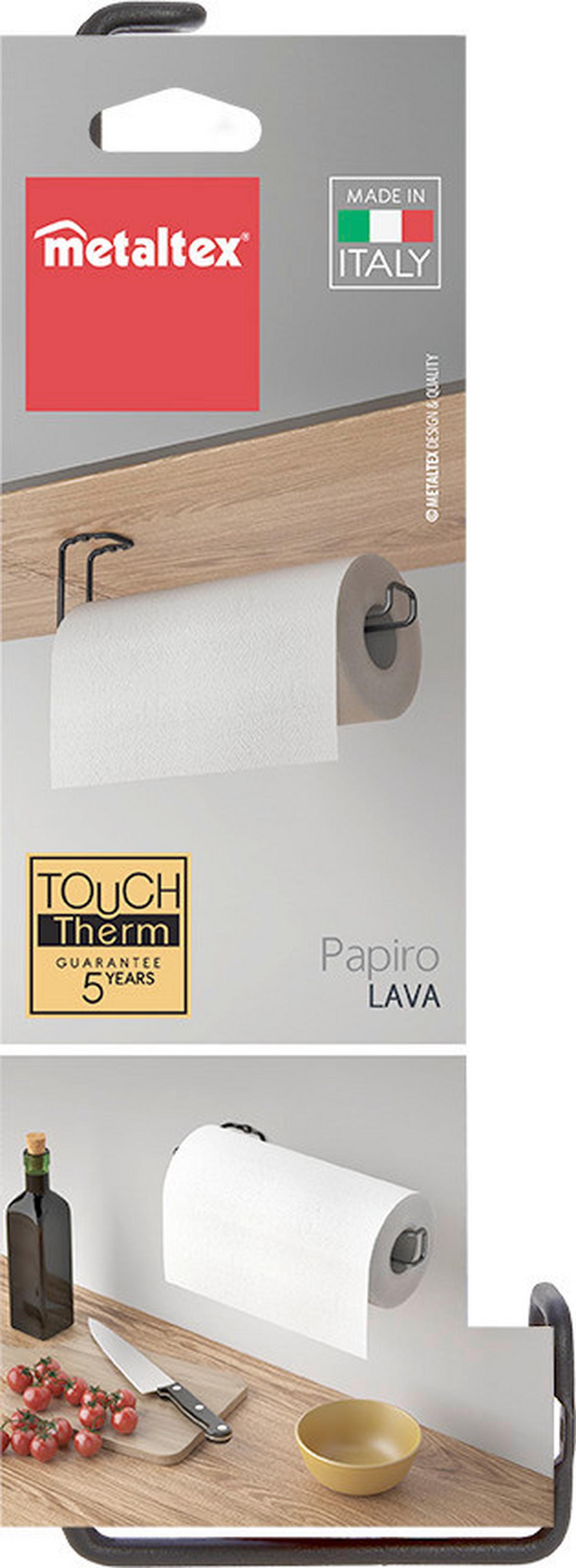 Konyhai Papírtörlő Tartó Papiro Lava - fém (30/10/3cm) - Metaltex