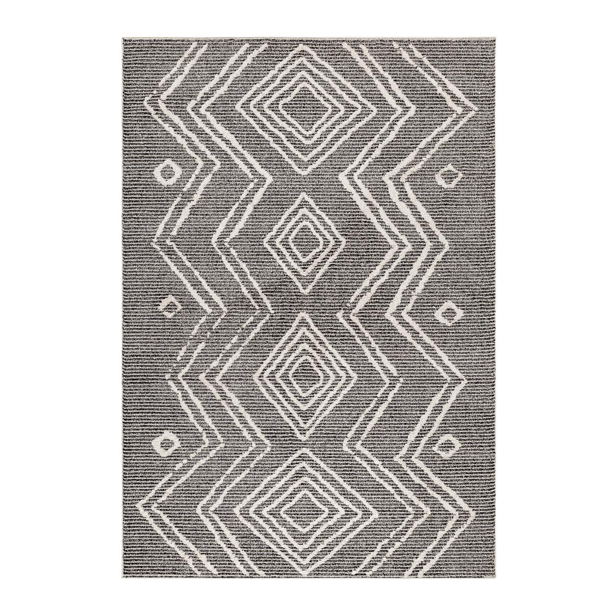 Webteppich Tasa Schwarz ca. 140x200cm - Schwarz, Design, Textil (140/200cm) - Novel
