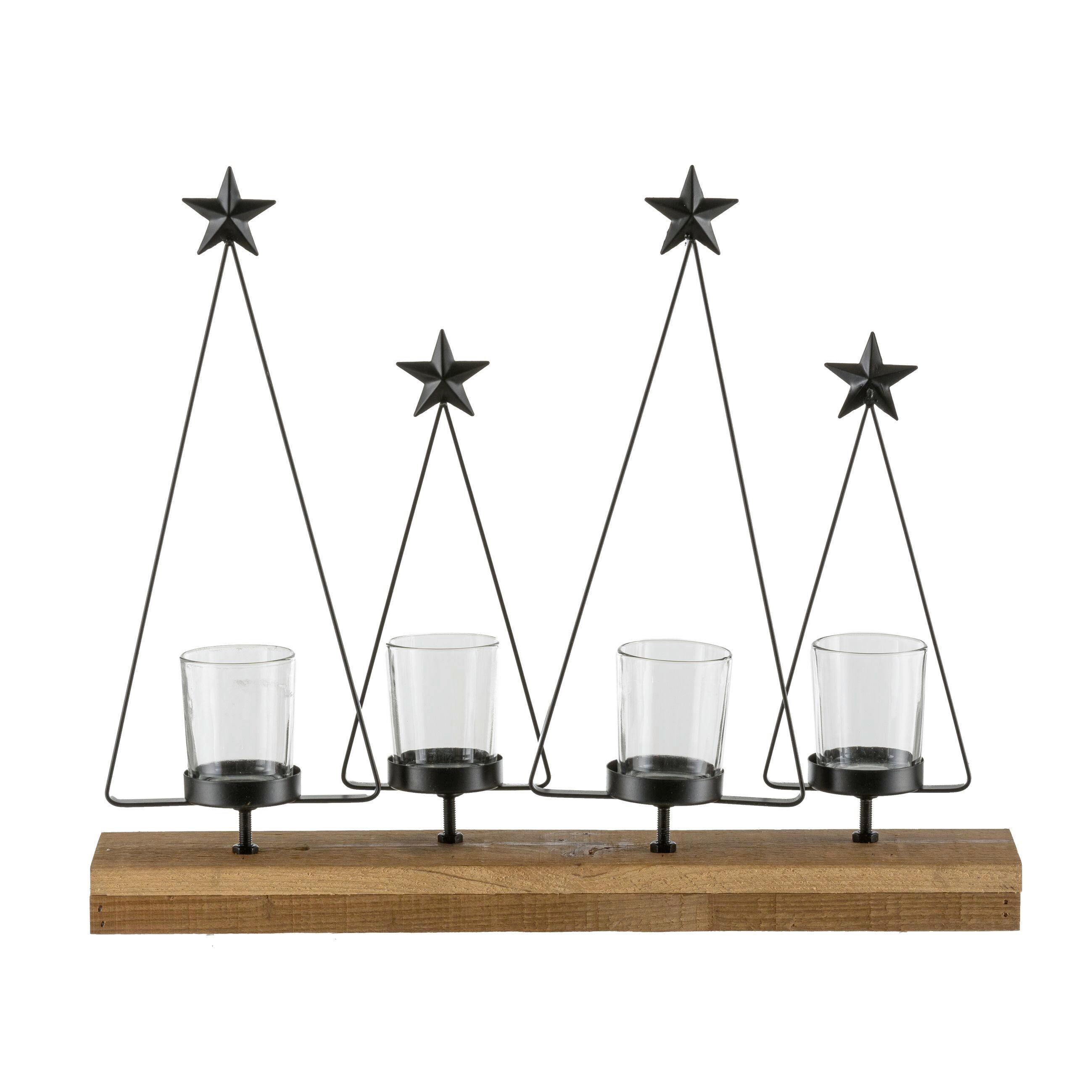 ŚWIECZNIK TEALIGHT 9424503XX-24 - czarny, Basics, metal (33/30/8cm)