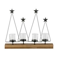 ŚWIECZNIK TEALIGHT 9424503XX-24 - czarny, Basics, metal (33/30/8cm)