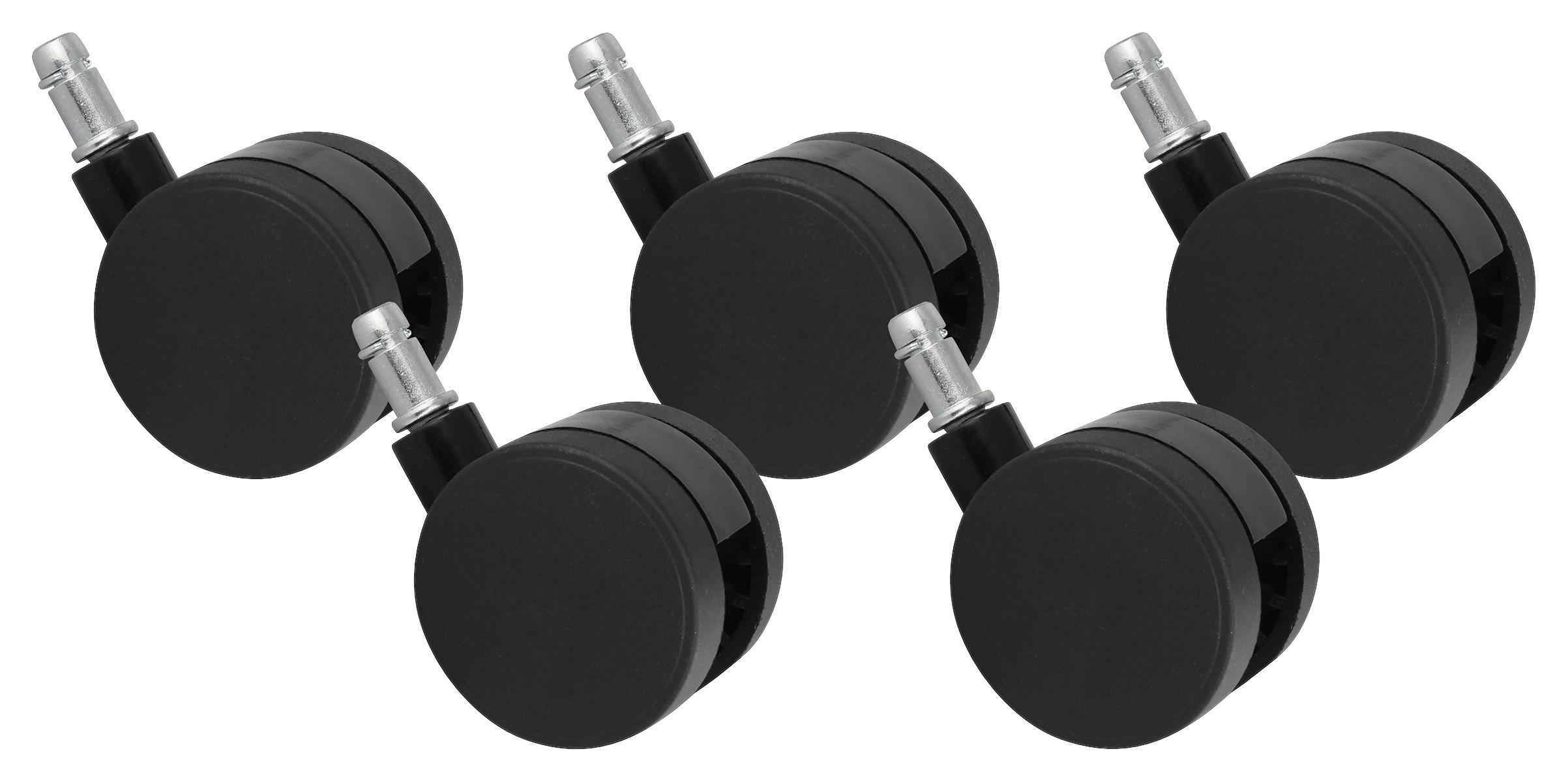 Kolesce Za Vrtljivi Stol Spm1.937 - črna, Basics, umetna masa (6cm) - MID.YOU