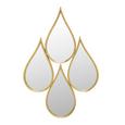 Wanddeko Drops Spiegel ca. 69x47cm - Klar/Goldfarben, Glas/Metall (69/47/3cm) - Mömax modern living Wanddeko Drops Spiegel ca. 69x47cm - Klar/Goldfarben, Glas/Metall (69/47/3cm) - Mömax modern living