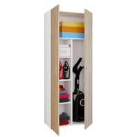 Večnamenska Omara Vandol, Bela, Barva Hrasta - srebrne barve/bela, Design, umetna masa/leseni material (70/178/39cm) - MID.YOU
