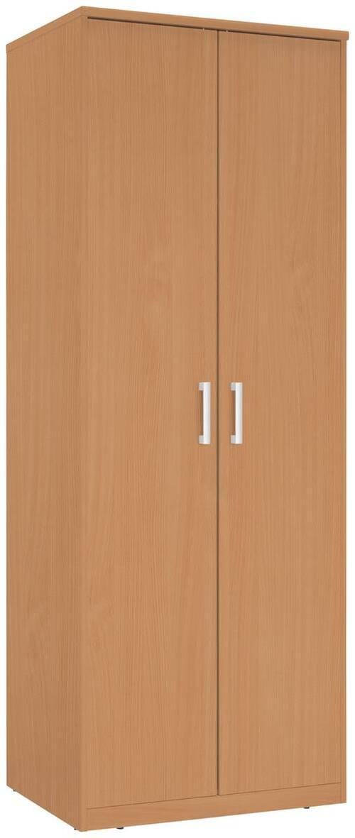 SZAFA NA UBRANIA EASY - kolor bukowy/kolor srebrny, Basics, materiał drewnopochodny/tworzywo sztuczne (72/194/54cm) - Xora