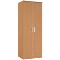 SZAFA NA UBRANIA EASY - kolor bukowy/kolor srebrny, Basics, materiał drewnopochodny/tworzywo sztuczne (72/194/54cm) - Xora