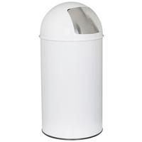Koš Za Smeti Push, 50 L, Bela - bela, Basics, kovina (35/74/35cm) - MID.YOU
