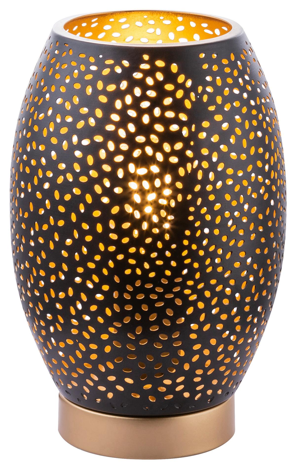 Namizna Svetilka Narri - zlate barve/črna, Basics, kovina (15/23cm) - Globo