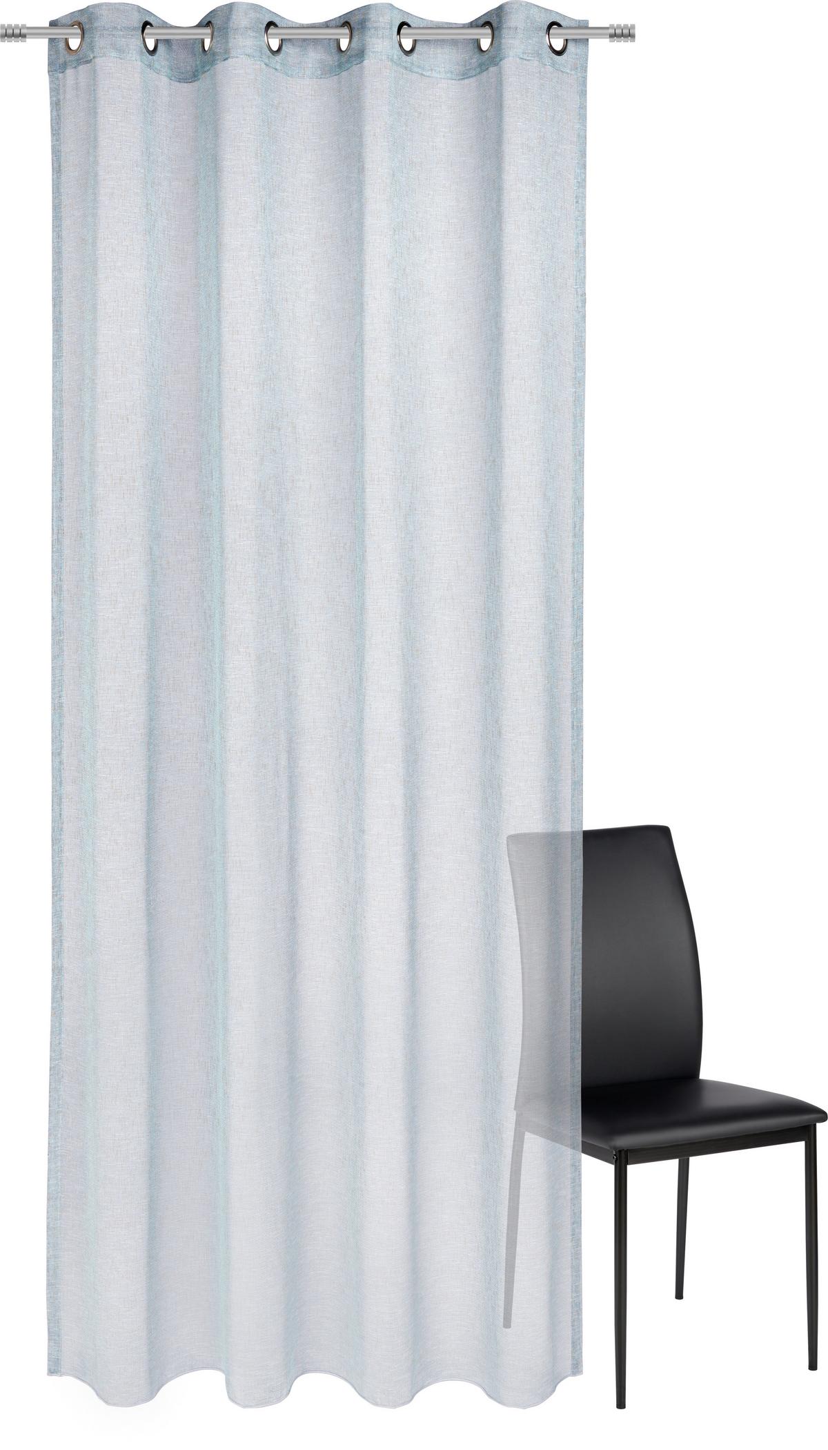 ZASŁONA NA PRZELOTKACH CARINO - turkusowy, Basics, tkanina (145/245cm) - Ambiente