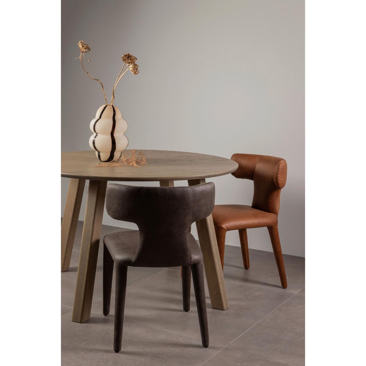 Stuhl-Set Permit Cognac B: 52cm - Cognac, MODERN, Holzwerkstoff/Textil (52/78/53cm) - Livetastic