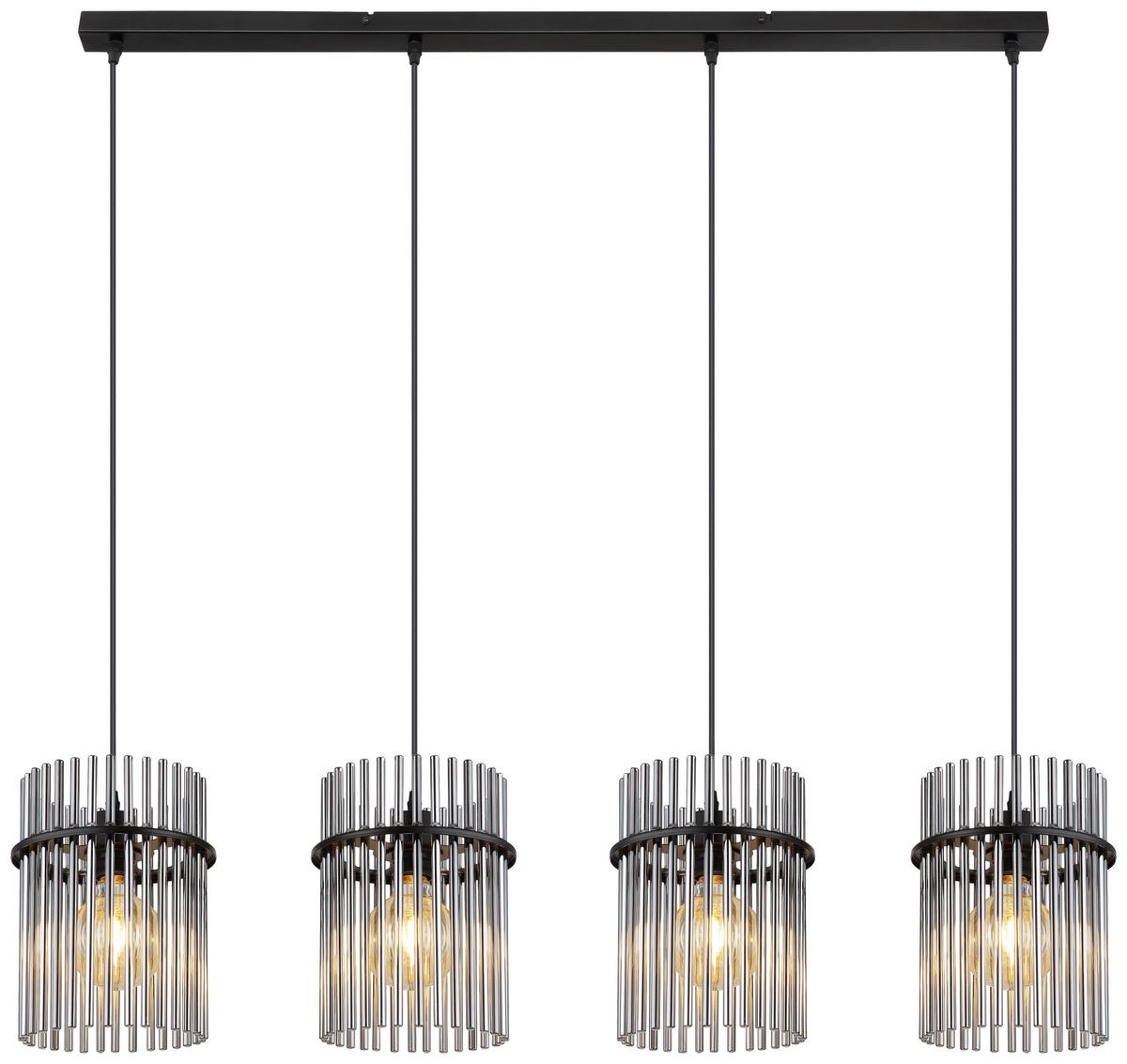 LAMPA WISZĄCA 15698-4H - czarny/szary, Trend, tworzywo sztuczne/metal (110/20/140cm)