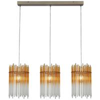 Függőlámpa Stab 3 Égős - Pezsgő/borostyánszínű, Modern, műanyag/üveg (81/20/150cm)