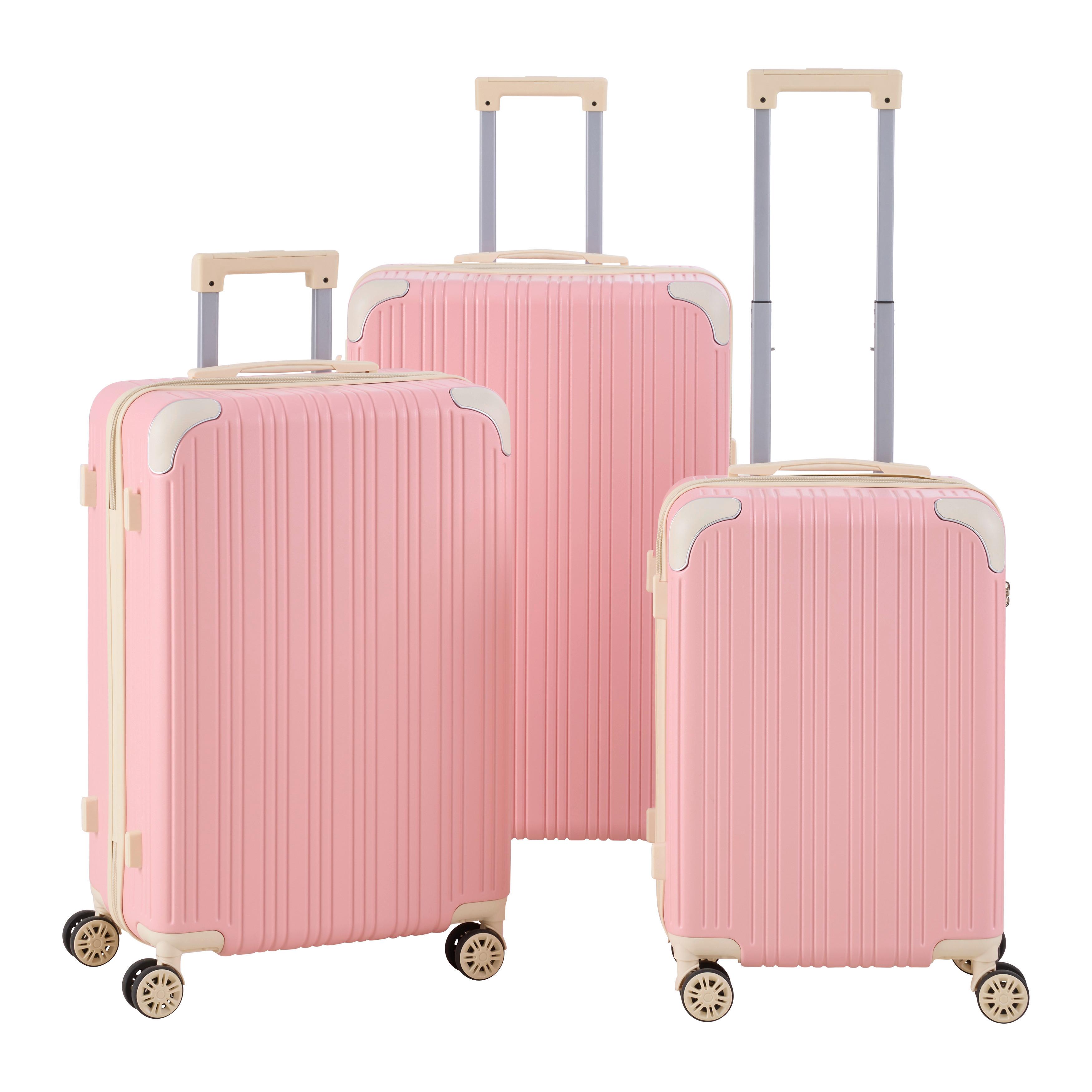 Reisekofferset Madeira Rosa, 3-teilig - Pink, KONVENTIONELL, Kunststoff/Textil - Mömax