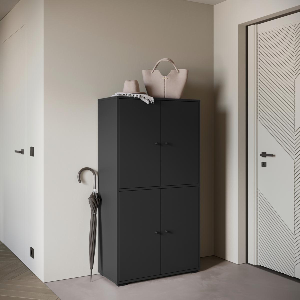 Omara Za Čevlje Dino, Črna - črna, Basics, kovina/umetna masa (70/131/33cm) - P & B