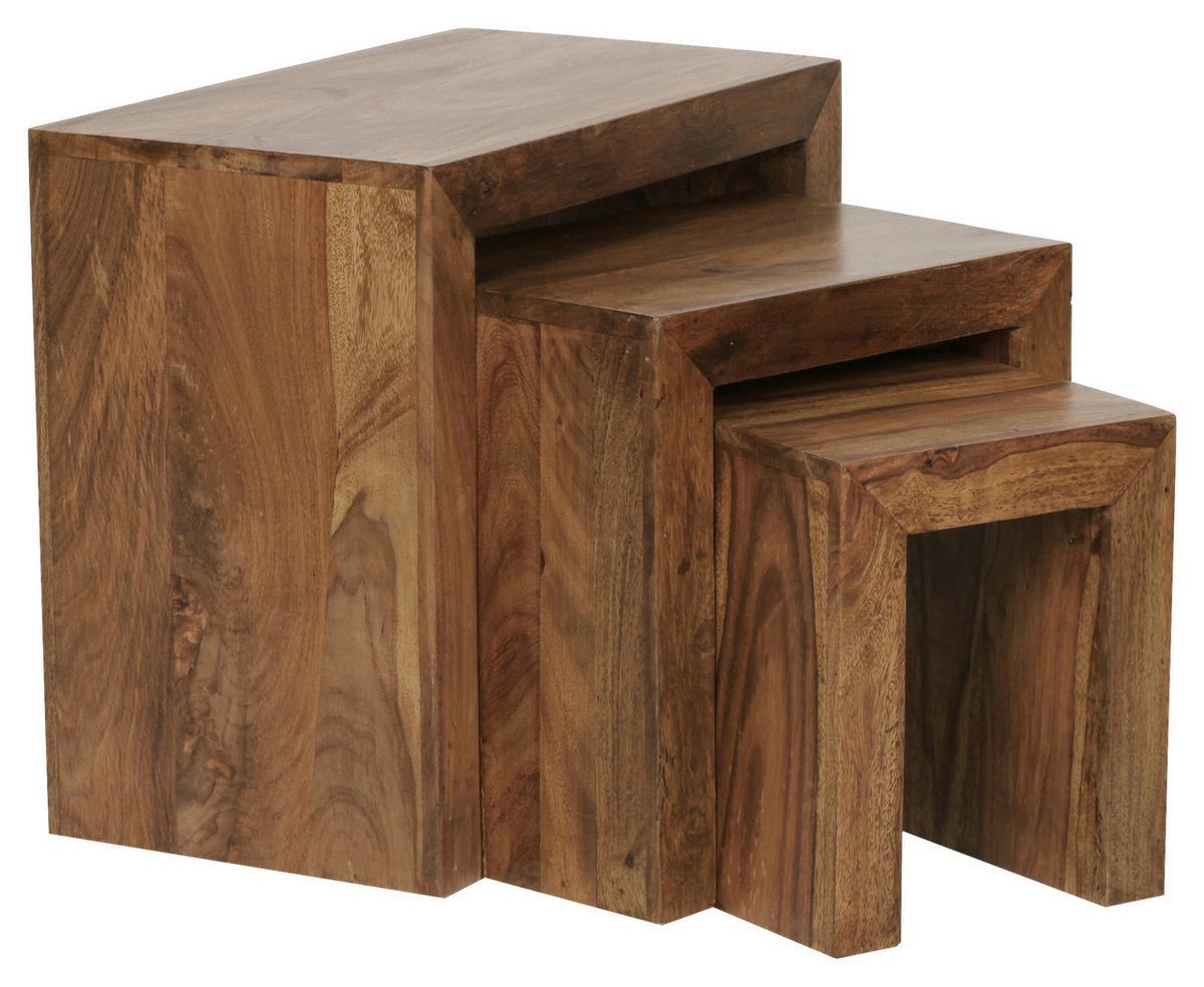 Set Miz Mumbai - barve indijskega rožnega lesa, Design, les (50/30/45cm) - MID.YOU