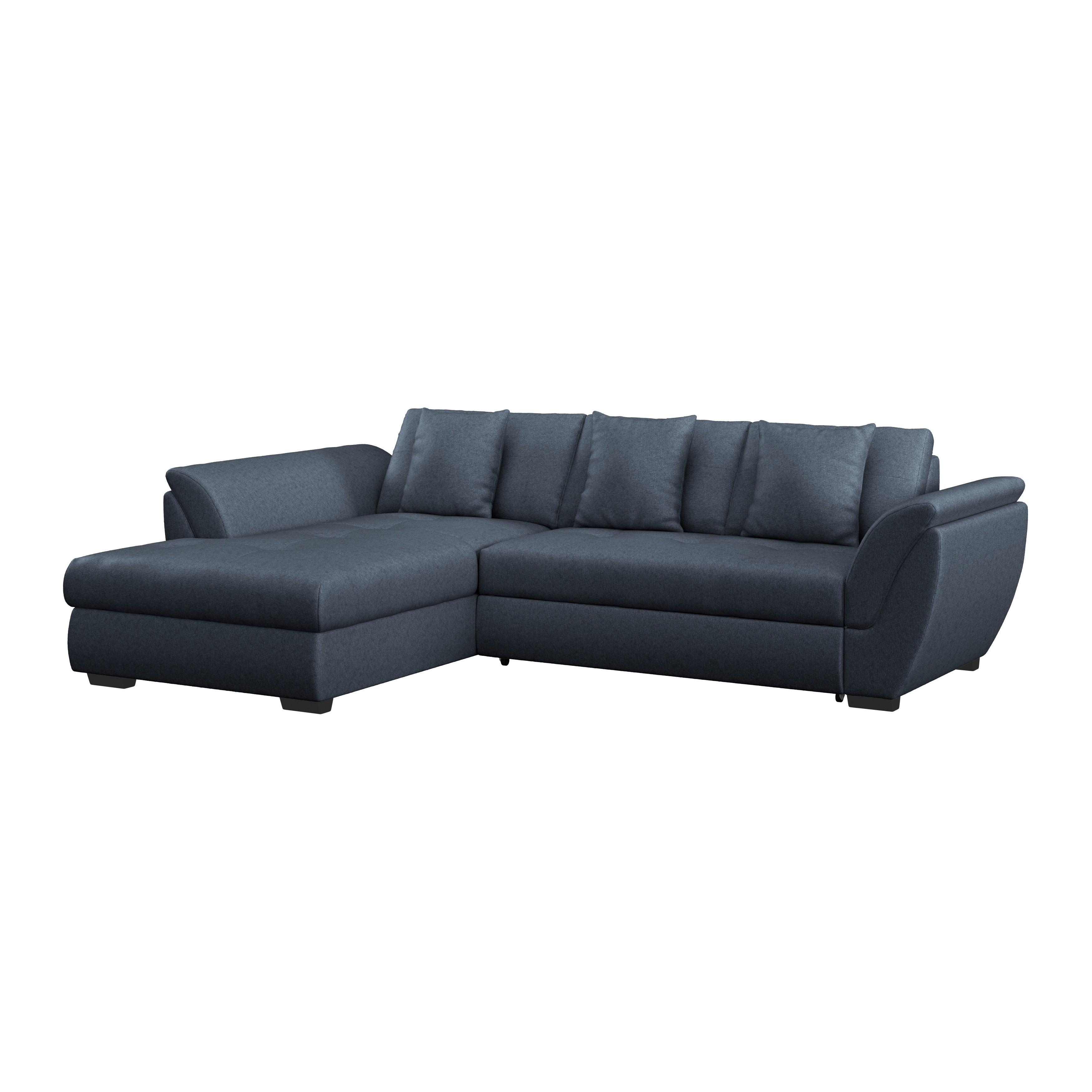 Kutna Garnitura Berisso - tamno plava/crna, Design, tekstil/plastika (187/278cm) - Ondega