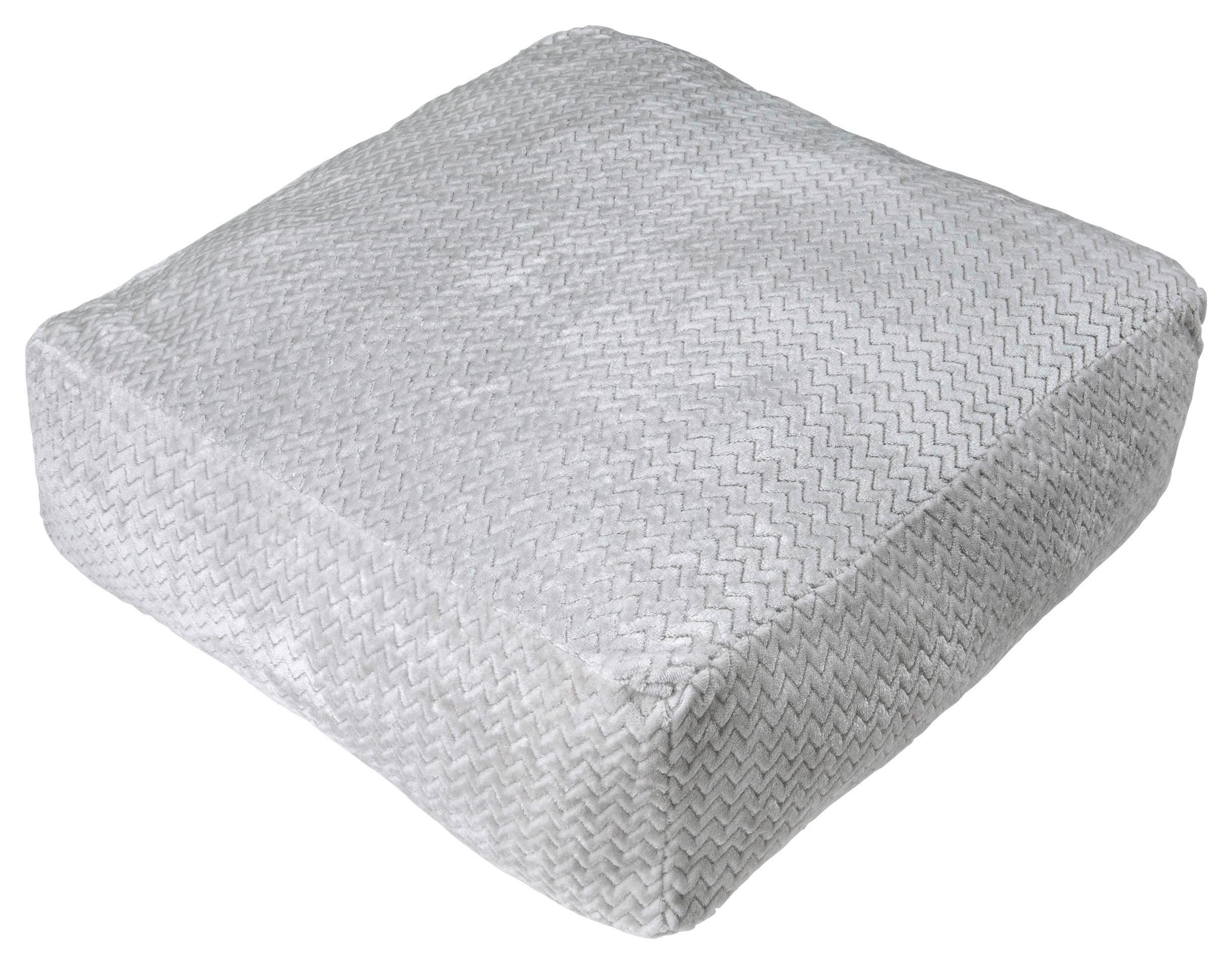 Bodenkissen Zickzack Hellgrau ca. 60x20cm - Hellgrau, MODERN, Textil (60/20cm) - Mömax