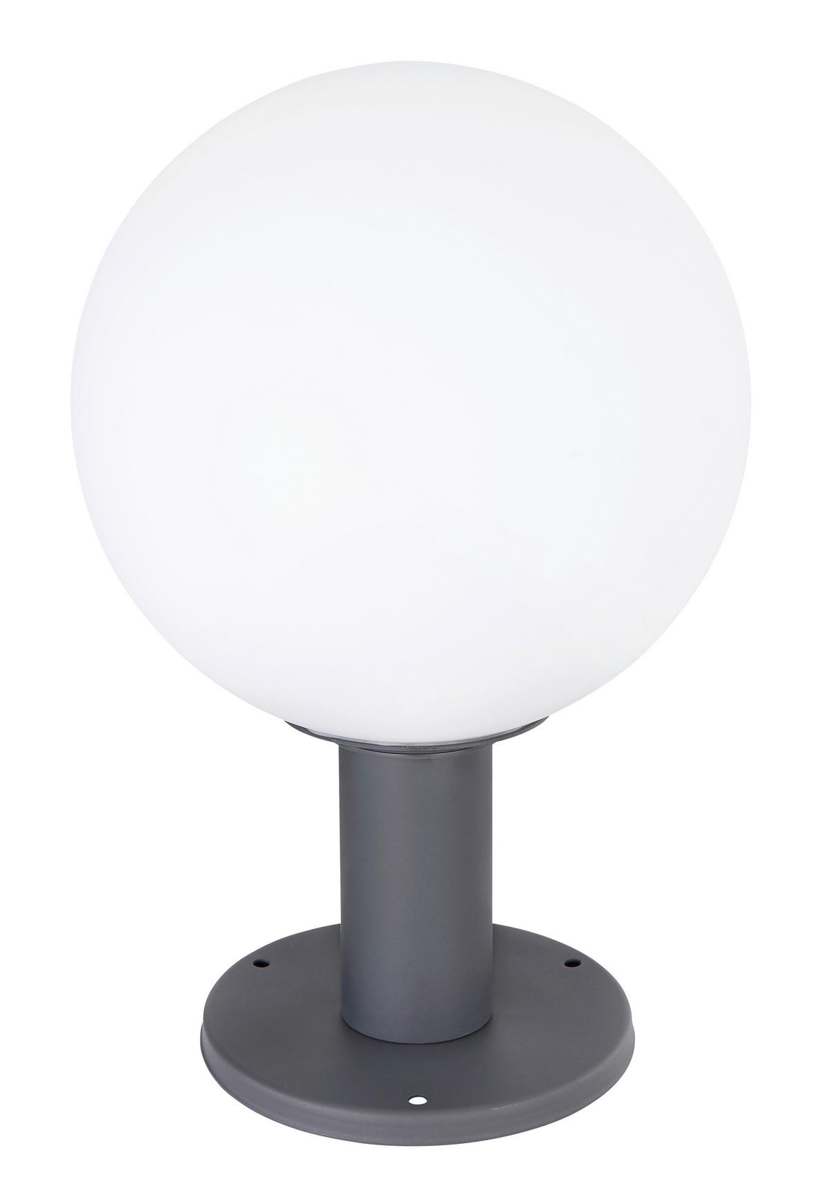 Außenleuchte Ossy in Anthrazit max. 15 Watt - Anthrazit/Opal, Basics, Glas/Metall (25/38cm) - Globo