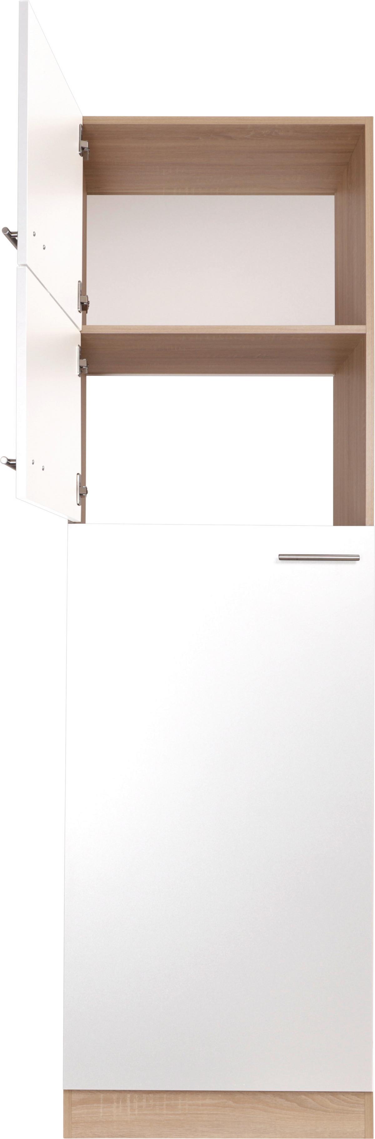 Omara Za Vgradno Napravo Merle, Barva Hrasta, Bela - srebrne barve/barve hrasta, Basics, kovina/leseni material (60/200/60cm) - Respekta