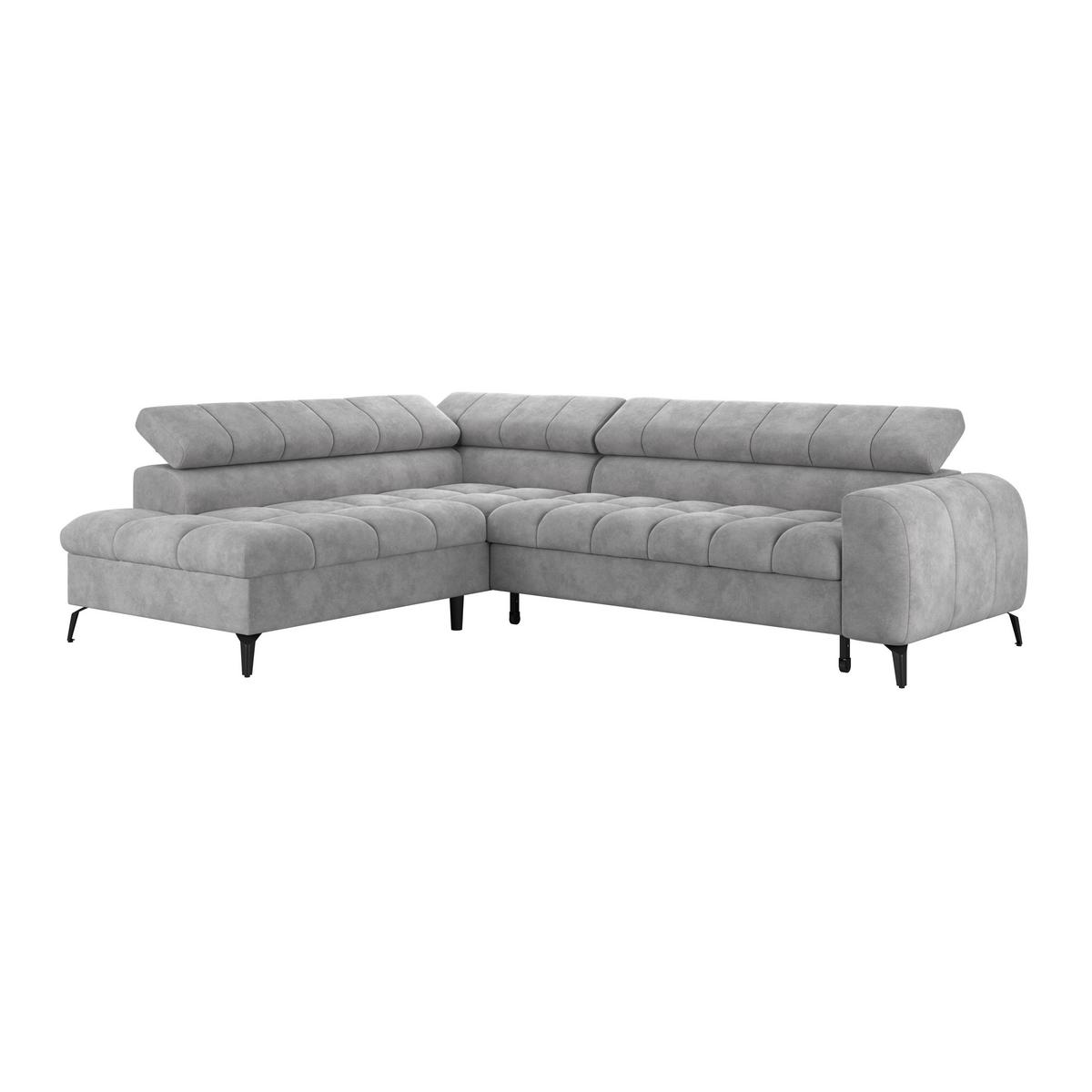 Kutna Garnitura Volf - siva/svijetlo siva, Trend, tekstil/metal (203/261cm)