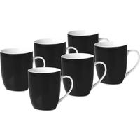 KOMPLET KUBKÓW DO KAWY 1344106 - czarny/biały, Basics, ceramika (11/10/8cm) - Van Well