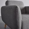 RELAXFÅTÖLJ PIA - mörkgrå/naturfärgad, Modern, trä/textil (86/76/75cm) - Bessagi Home