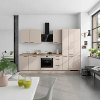 Küchenleerblock Easytouch High o. Geräte Sandfarben - Sandfarben/Eichefarben, MODERN, Holzwerkstoff/Metall (300cm) - Nobilia