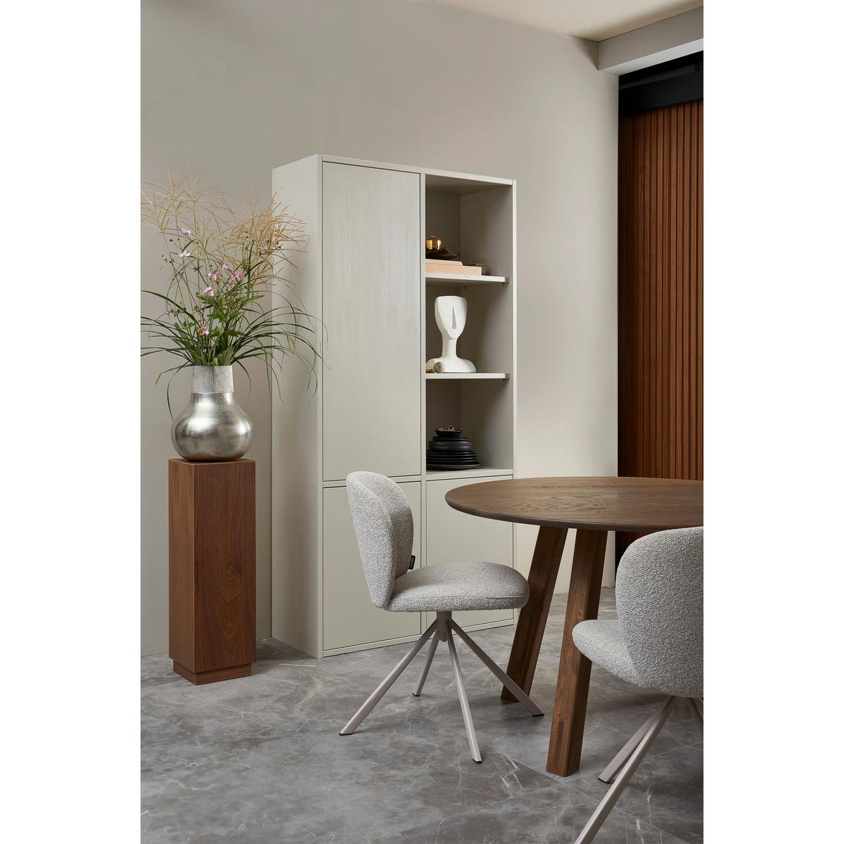 Stuhl-Set Femke 2er-Set Naturfarben - Naturfarben, Design, Textil/Metall (58/80/65cm) - Livetastic