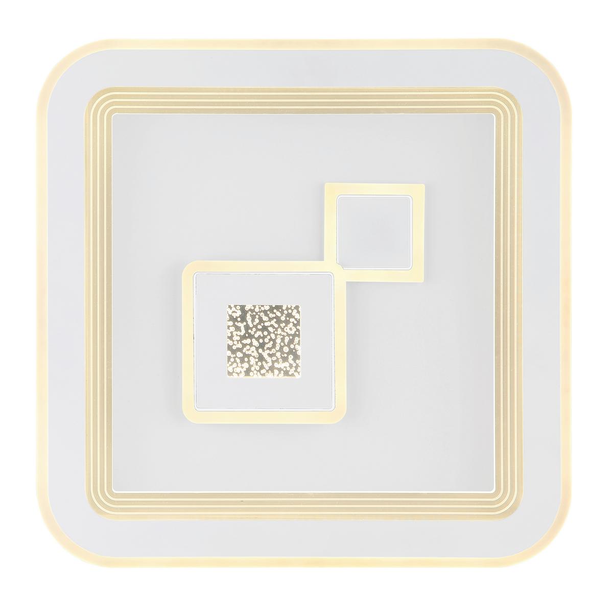 Stropna Led-svetilka Valeria, S Sijalko - bela/opal, Design, kovina/umetna masa (46,6/46,6/7,4cm) - Globo