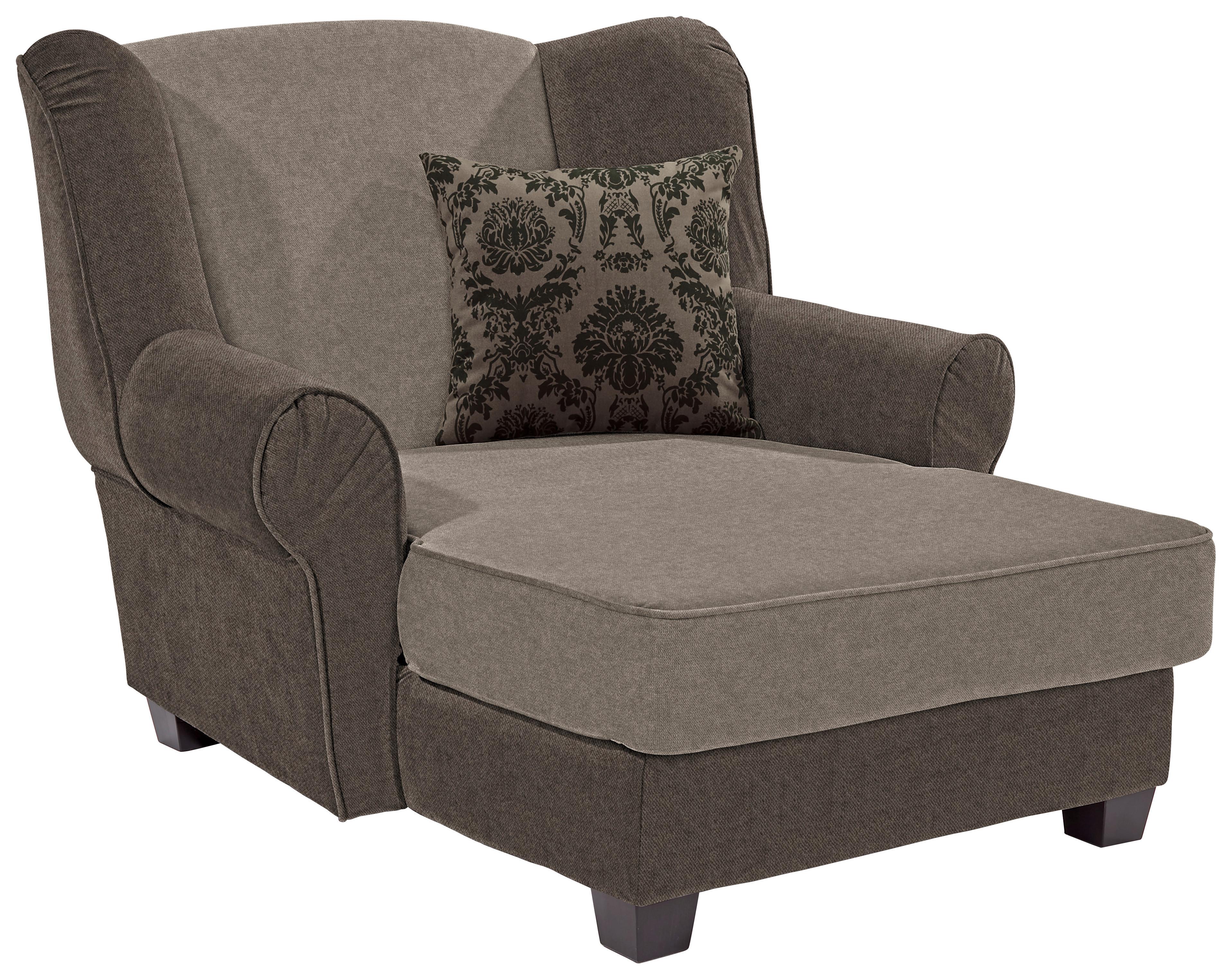 Fotelja Living - tamno smeđa/svijetlo smeđa, Romantik / Landhaus, drvo/tekstil (120/98/138cm) - Modern Living