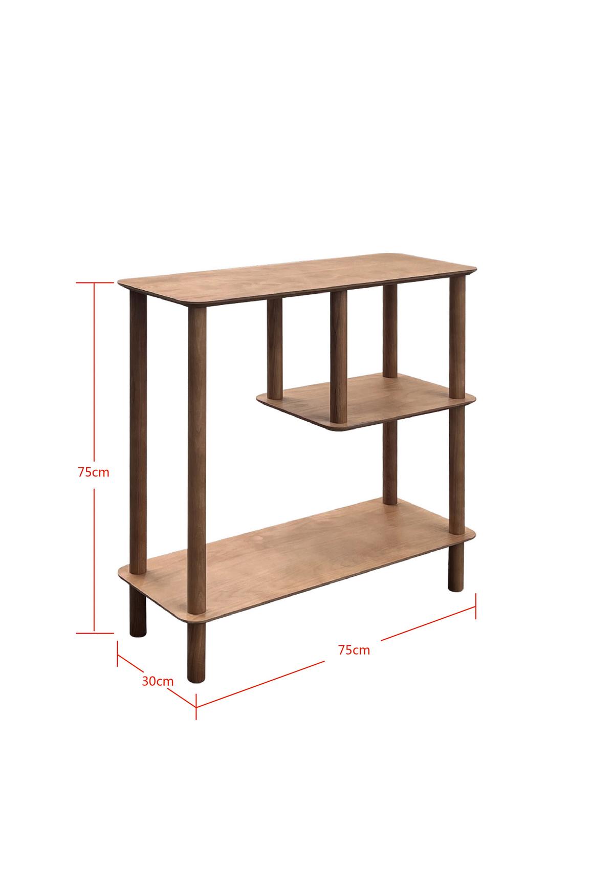 Álló Polc Mats - natúr színű, Modern, faalapú anyag/fa (75/75/30cm) - Premium Living