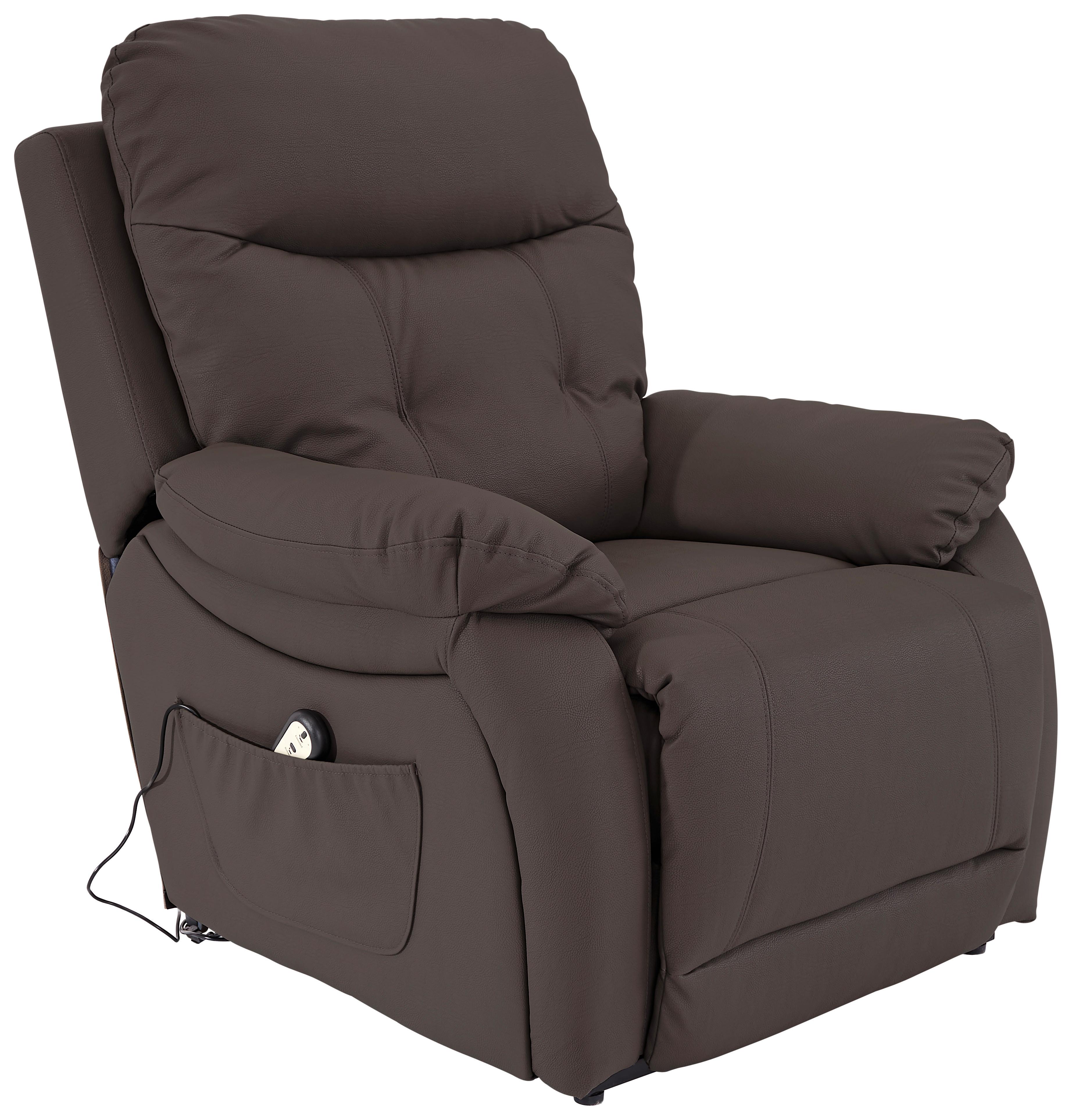 Tv Fotelj Mario, Relax Funkcija, Rjava - črna/rjava, Konvencionalno, kovina/umetna masa (89/107-79/94-165cm) - James Wood