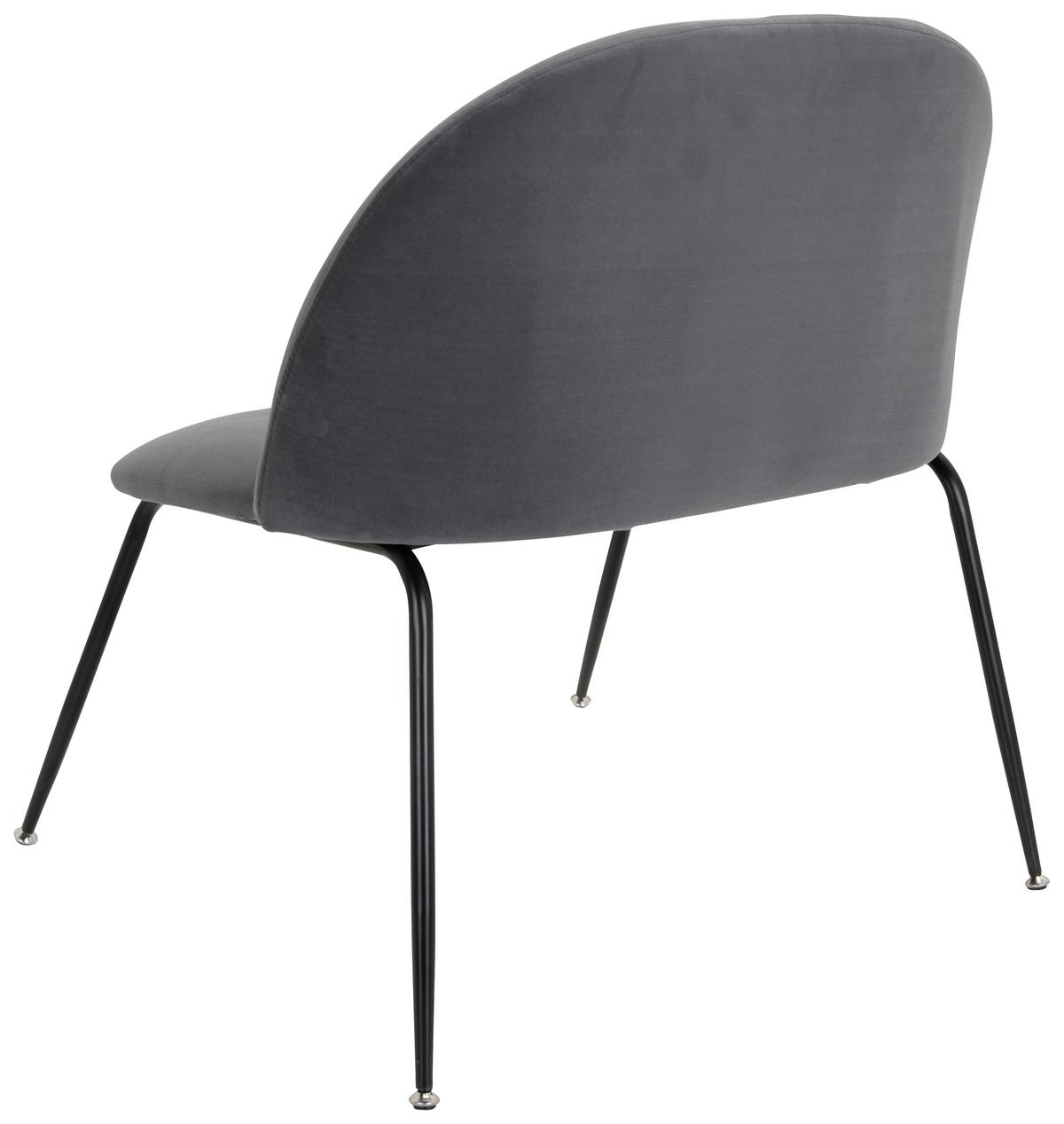 Stol Velvo, Siva - siva/črna, Basics, kovina/tekstil (72/80/65cm) - MID.YOU