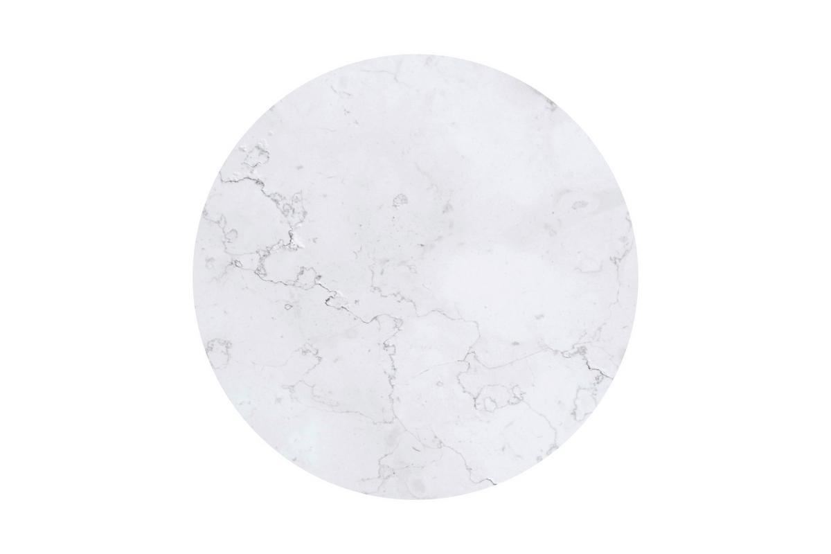 STÓŁ DO JADALNI STUTTGART M - czarny/biały, Modern, kamień/drewno (120/120/76cm) - Livetastic