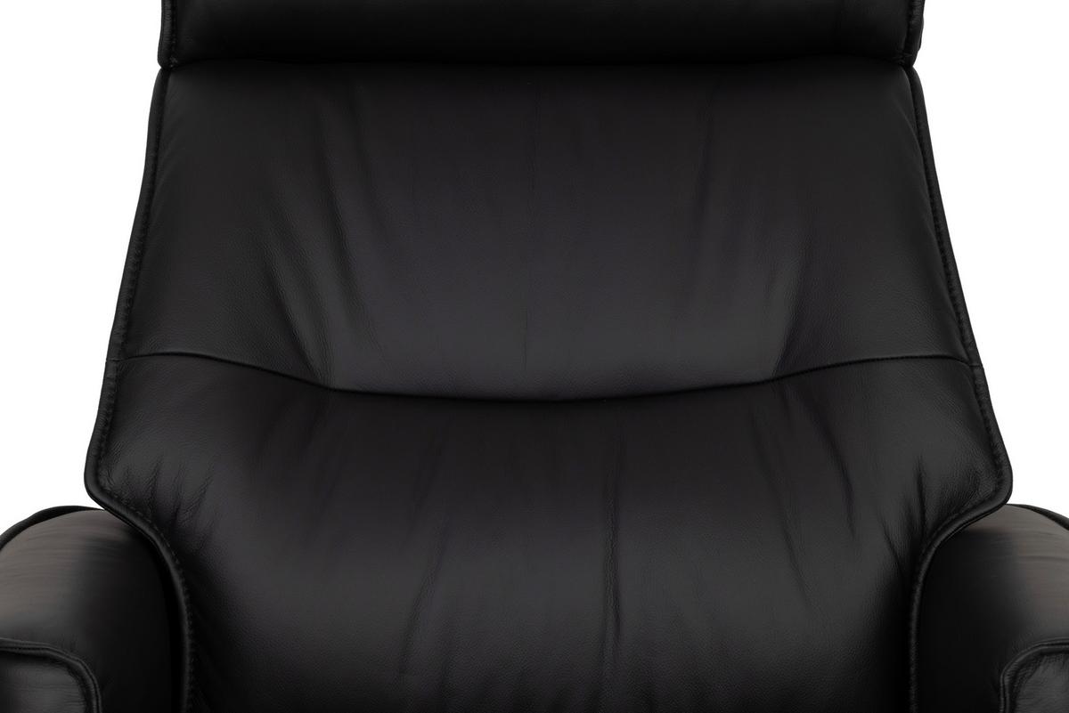 Počivalnik Calm, Črna - črna/barva oreha, Basics, kovina/tekstil (76/106/90cm) - Livetastic