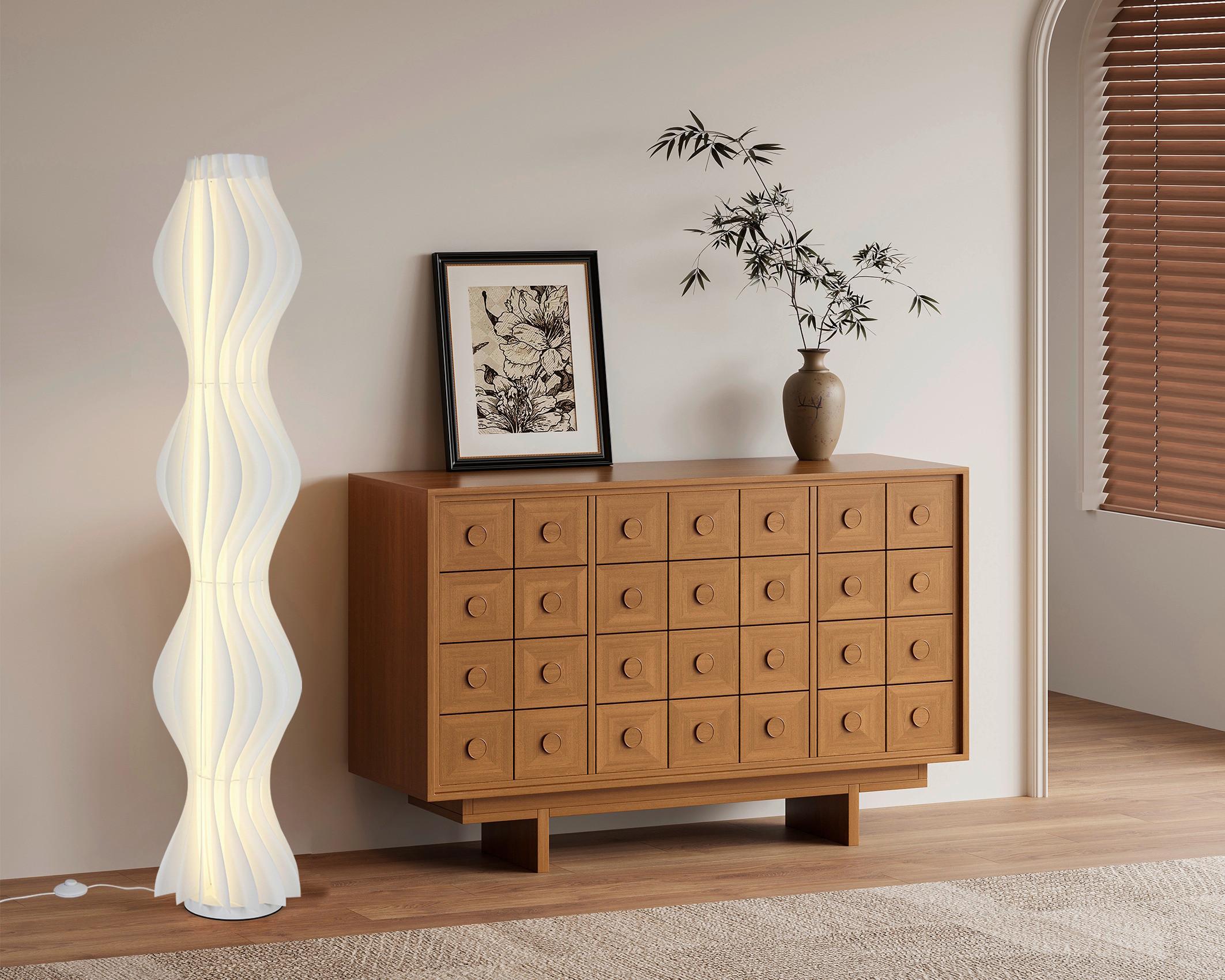 LED-GOLVLAMPA ALEXANDER - vit, Modern, metall/plast (30/150cm) - Mömax