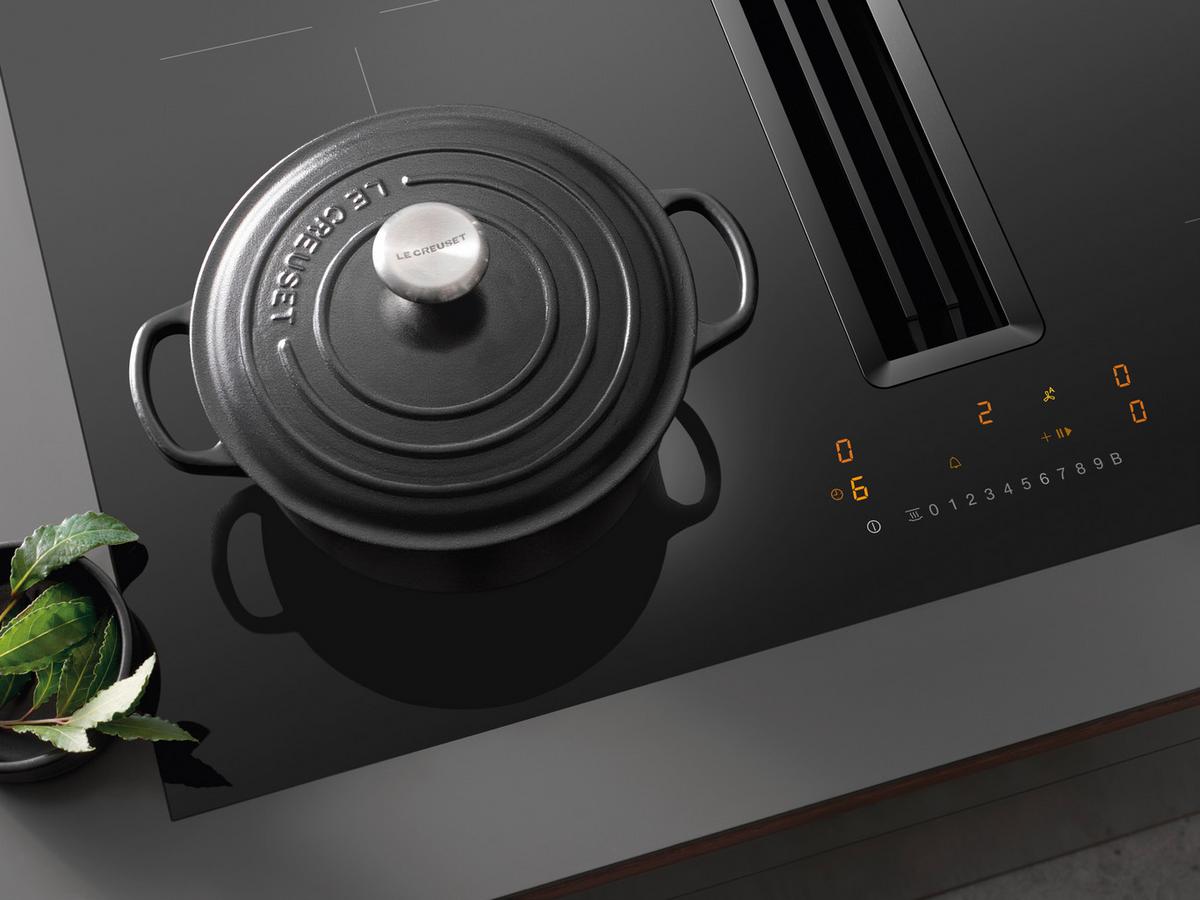Kochfeld-Dunstabzug-Kombi KMDA7272-1FL Schwarz - Schwarz, LIFESTYLE, Metall (80/20/52cm) - Miele