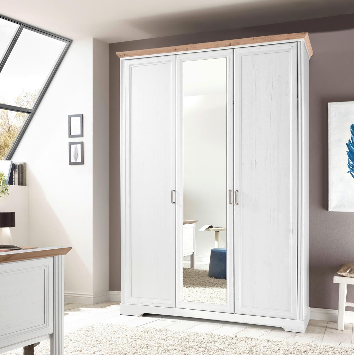 Ormar Sa Klasičnim Vratima Jasmin Ii - boja nikla/bela, Lajfstajl, metal/pločasti materijal (164/220/64cm) - Zandiara