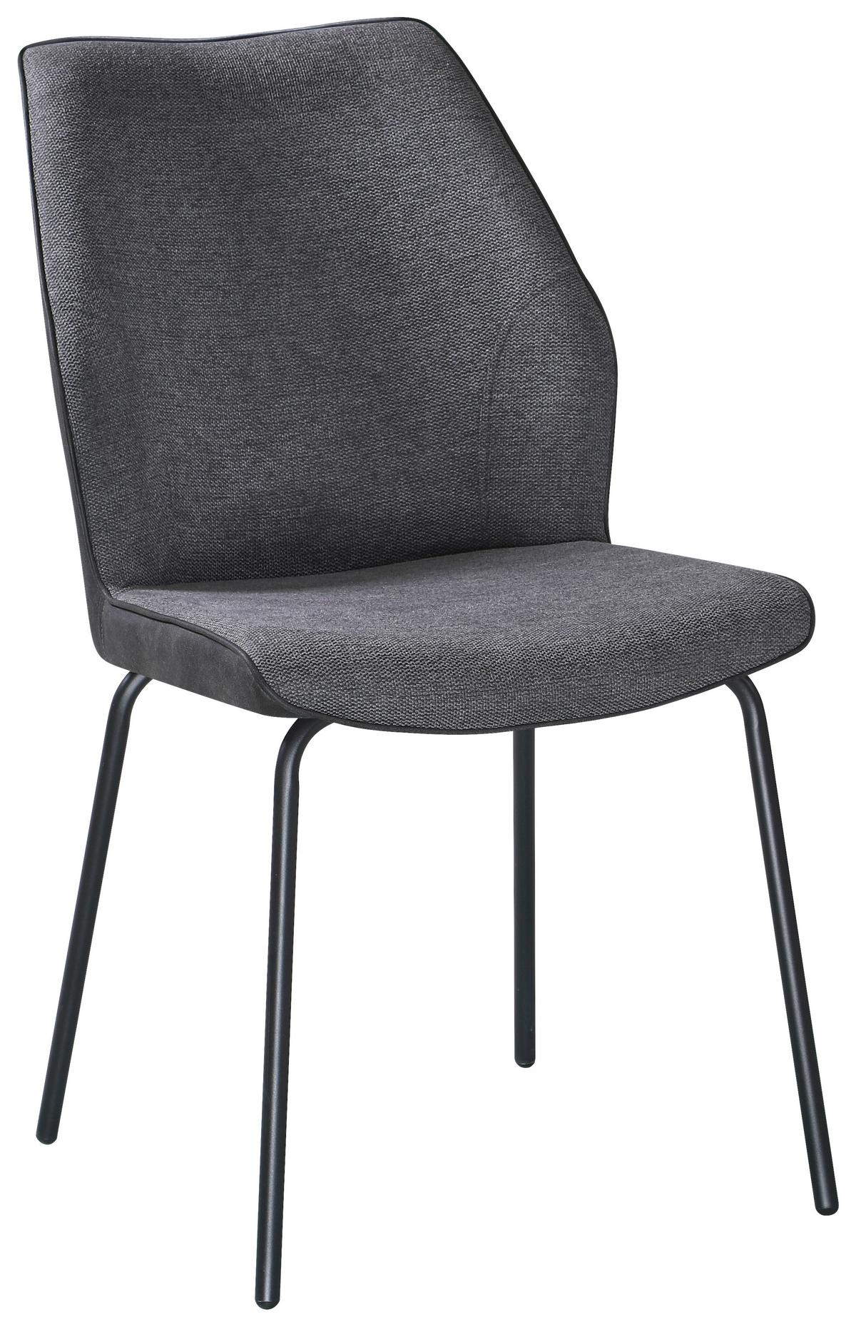 Stol Ella - črna/antracit, Moderno, kovina/tekstil (50/89/62cm) - Mömax
