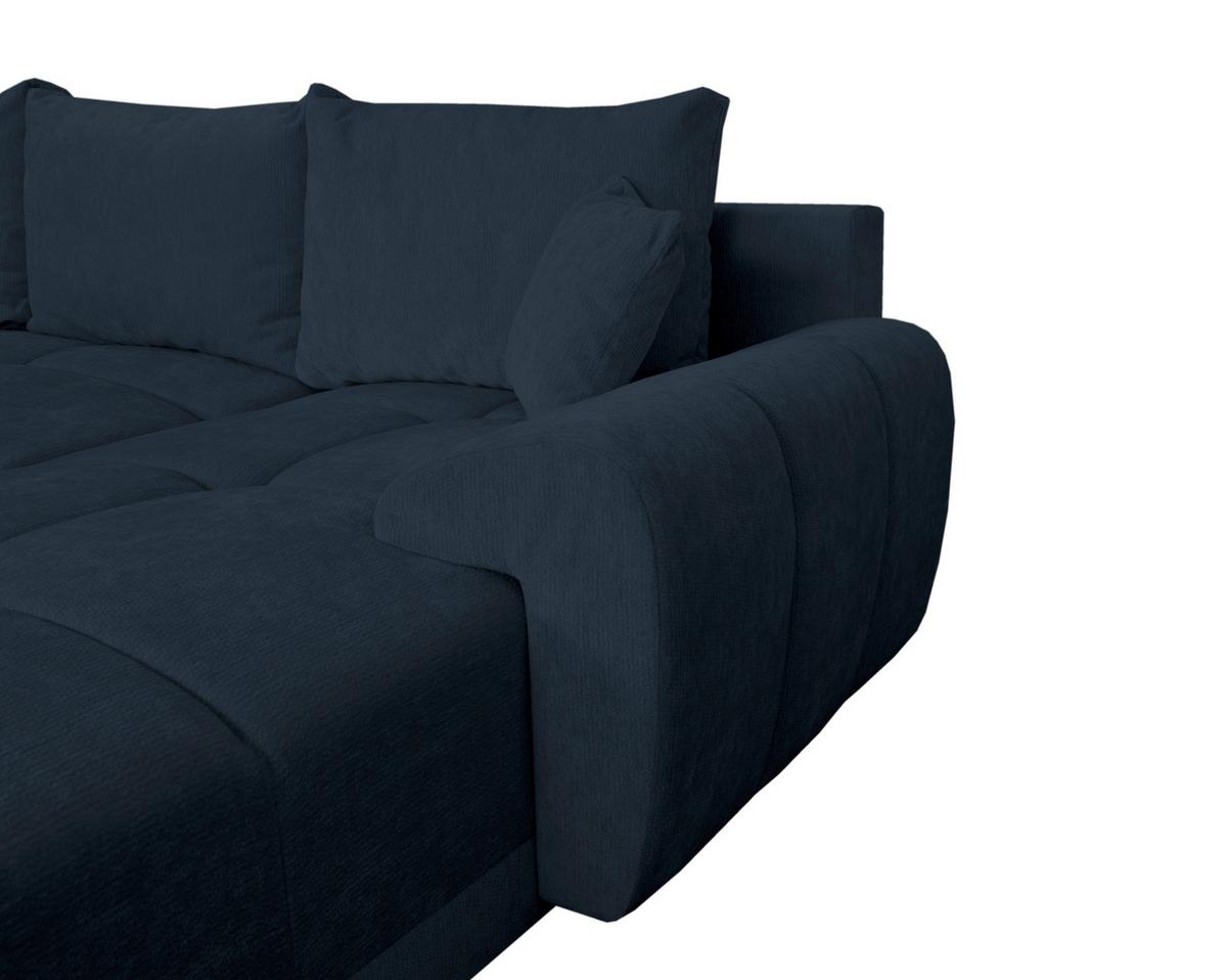 Kutna Garnitura Bonn - tamno plava/crna, Moderno, tekstil/plastika (296/182cm)