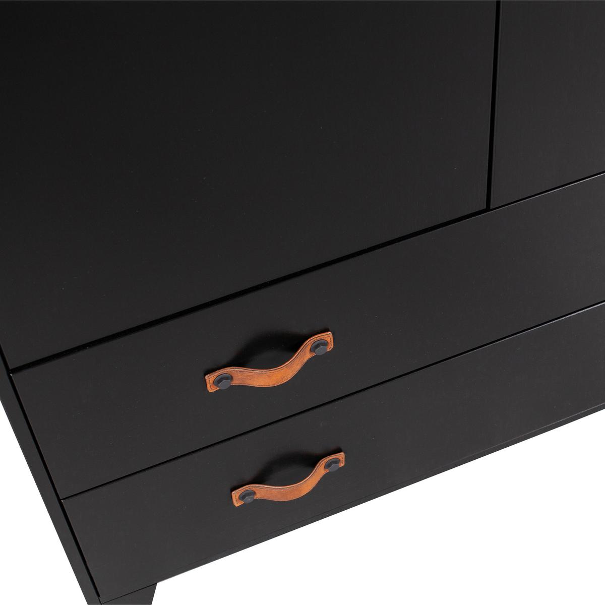 Drehtürenschrank Dian Schwarz - Schwarz, Basics, Holz (94/180/40cm) - MID.YOU