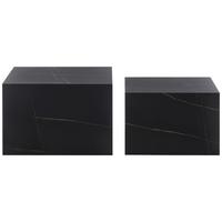 Măsuță de cafea AVRIL - auriu/negru, Design, material pe bază de lemn (60/52/40/35/60/52cm) - Modern Living