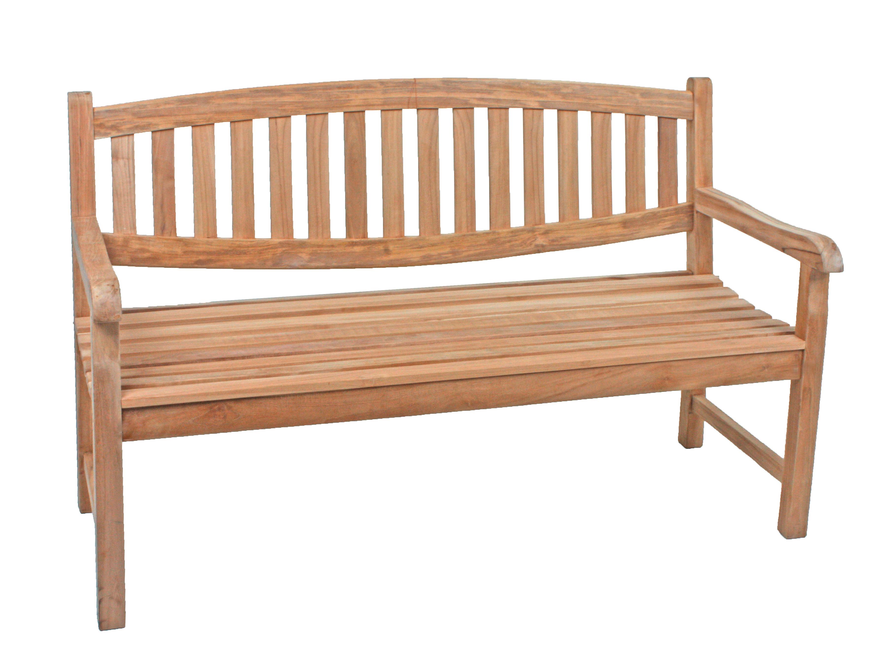 Gartenbank Echtholz Teak 3-Sitzer Lombok - Naturfarben, Basics, Holz (150/93/63cm) - Gardenson