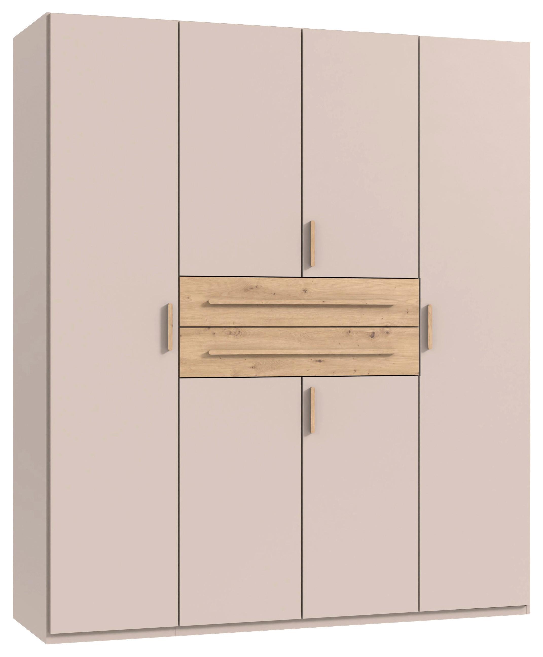 Kleiderschrank Lumio Grau/Sahara - Kaschmir/Eiche Artisan, KONVENTIONELL, Holzwerkstoff/Kunststoff (180/208/58cm) - Modern Living