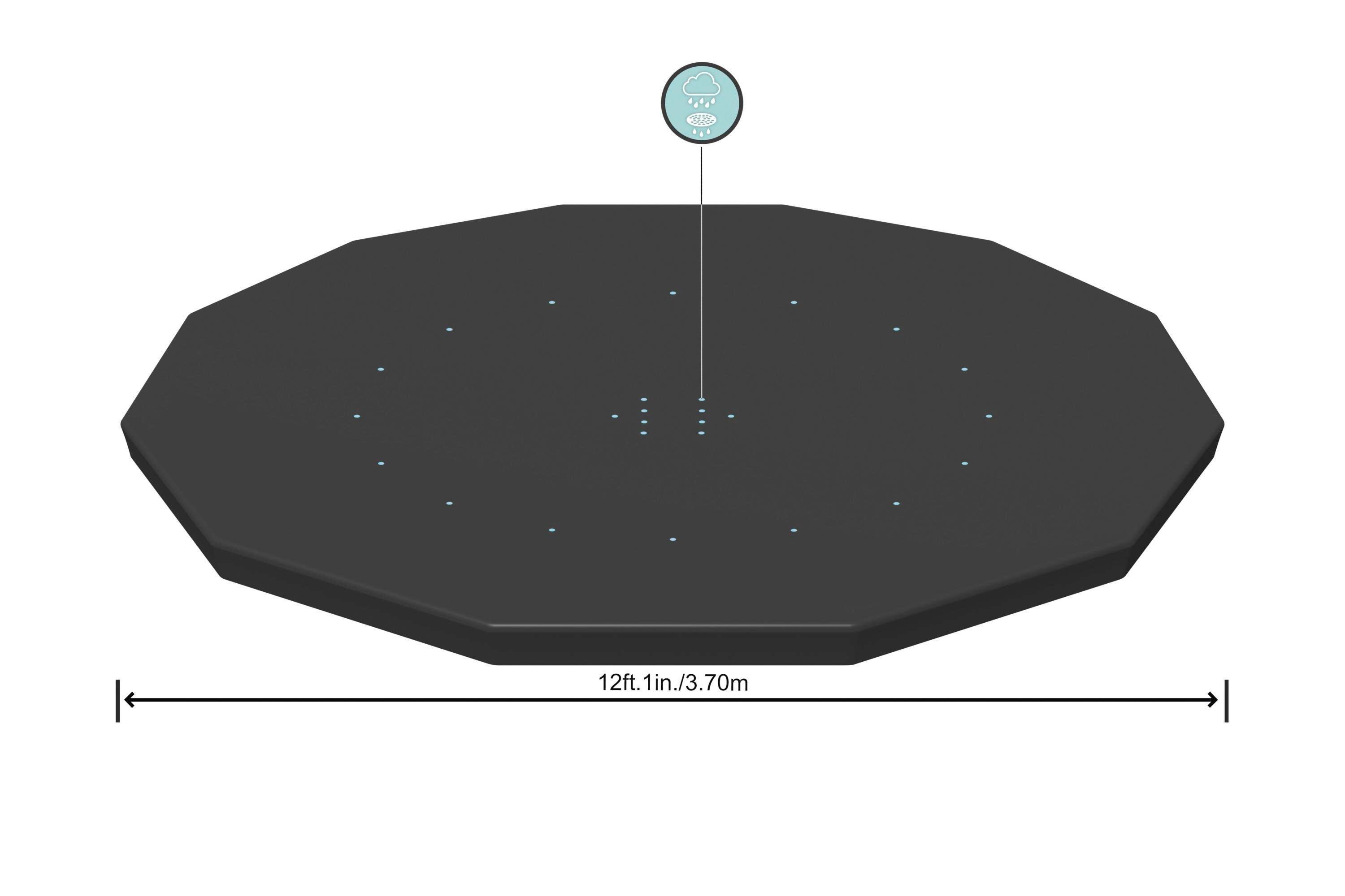 Pvc Védőtakaró Medencéhez Fff 116 - fekete, Basics, műanyag (366cm)