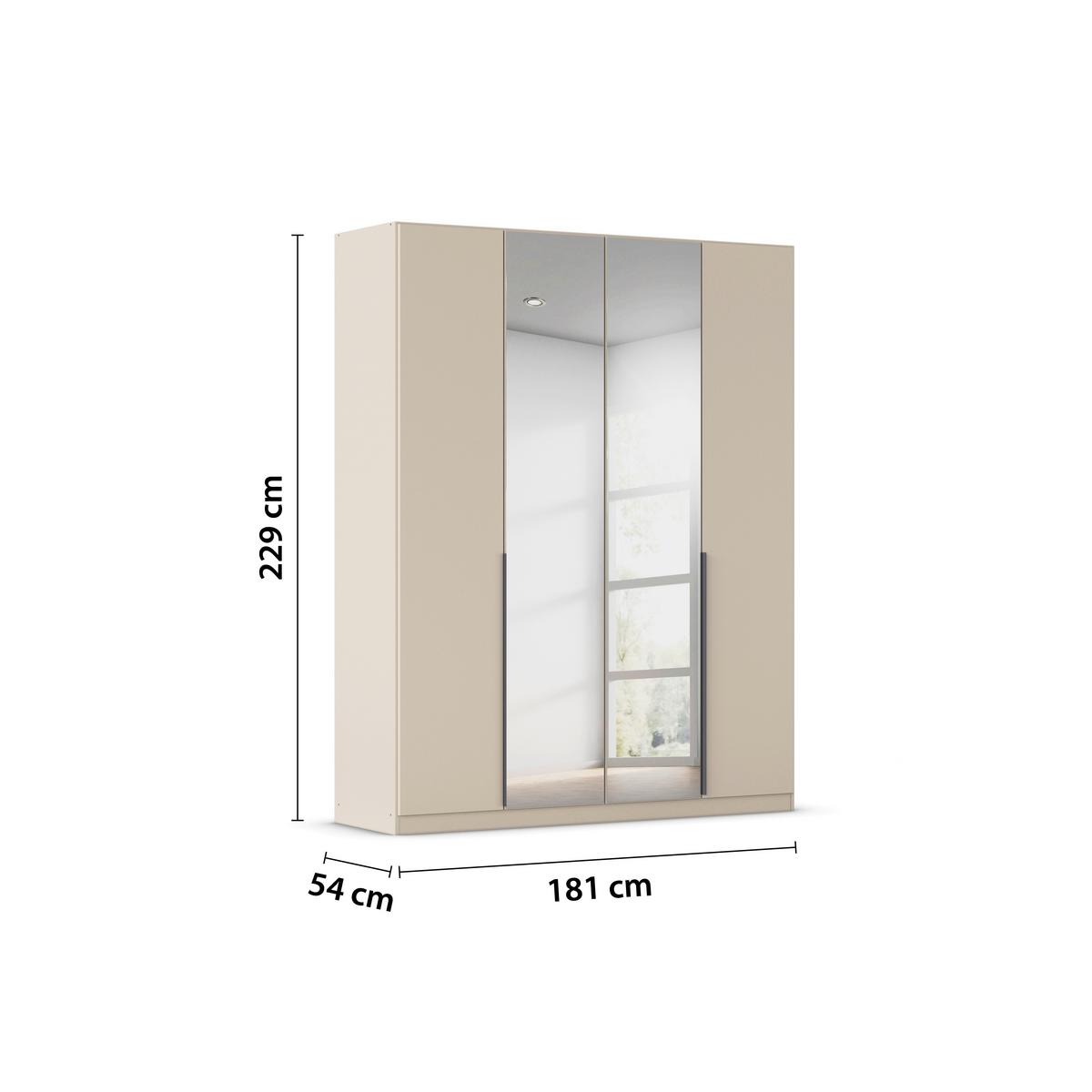 Ormar S Klasičnim Vratima Alabama - srebrne boje/boje šampanjca, Trend, drvni materijal (181/229/54cm) - Modern Living