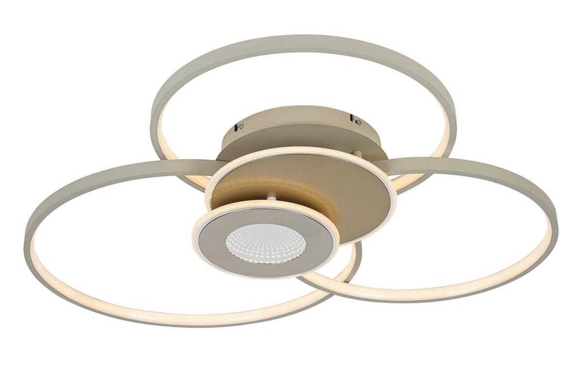 LED-Deckenleuchte Sehr Champagnerfarben max. 40 Watt - Sandfarben/Champagner, MODERN, Kunststoff/Metall (74/77/11cm) - Mömax