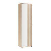 Garderobenschrank Pisa Taupe/Eichefarben - Taupe/Eichefarben, MODERN, Holzwerkstoff/Metall (55/202/38cm) - Mömax