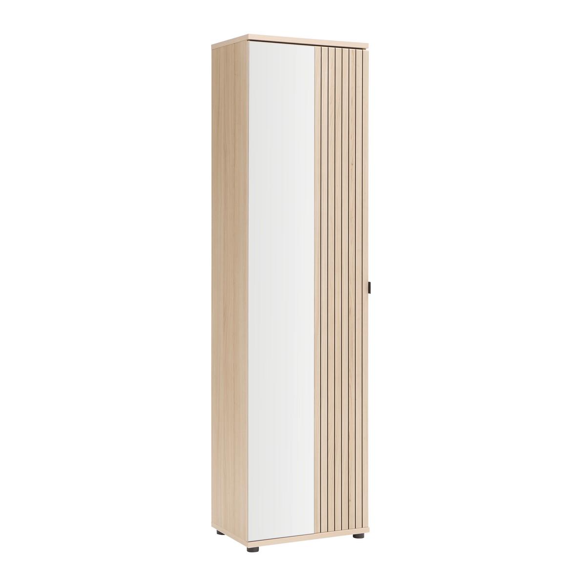 Garderobenschrank Pisa Taupe/Eichefarben - Taupe/Eichefarben, MODERN, Holzwerkstoff/Metall (55/202/38cm) - Mömax