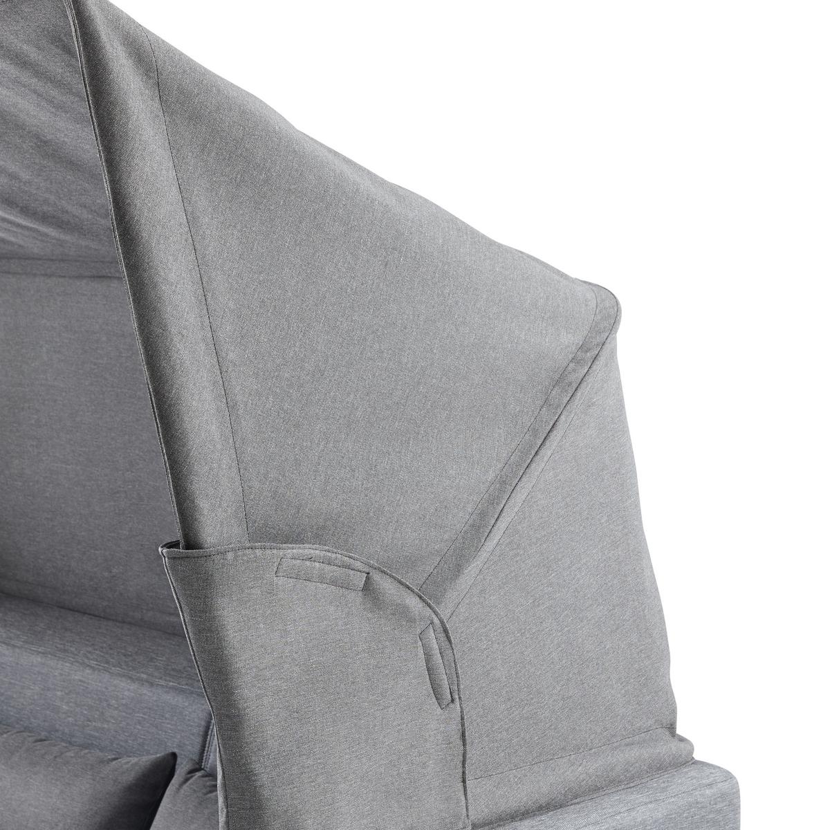 Kerti Pihenősziget Rovereto - antracit, Modern, textil/fém (216/120/60/79/42/42/90/60/60cm) - Bessagi Garden